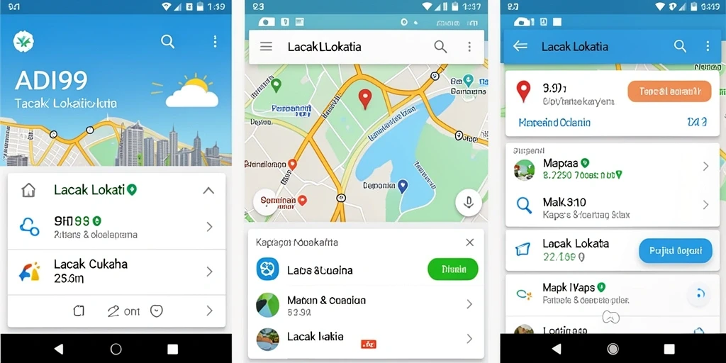 Antarmuka ADI99 yang menampilkan fitur lacak lokasi dengan jelas.