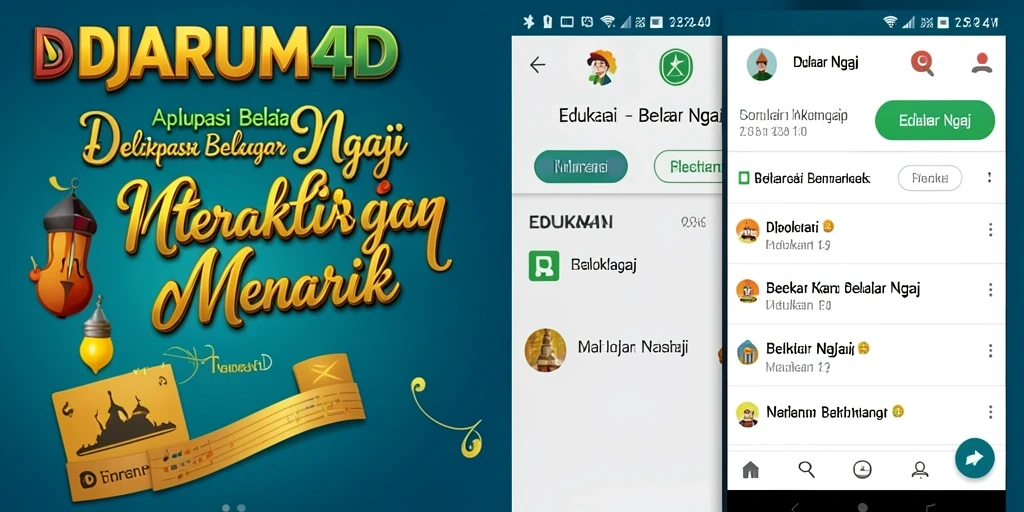 Antarmuka aplikasi DJARUM4D untuk belajar mengaji.