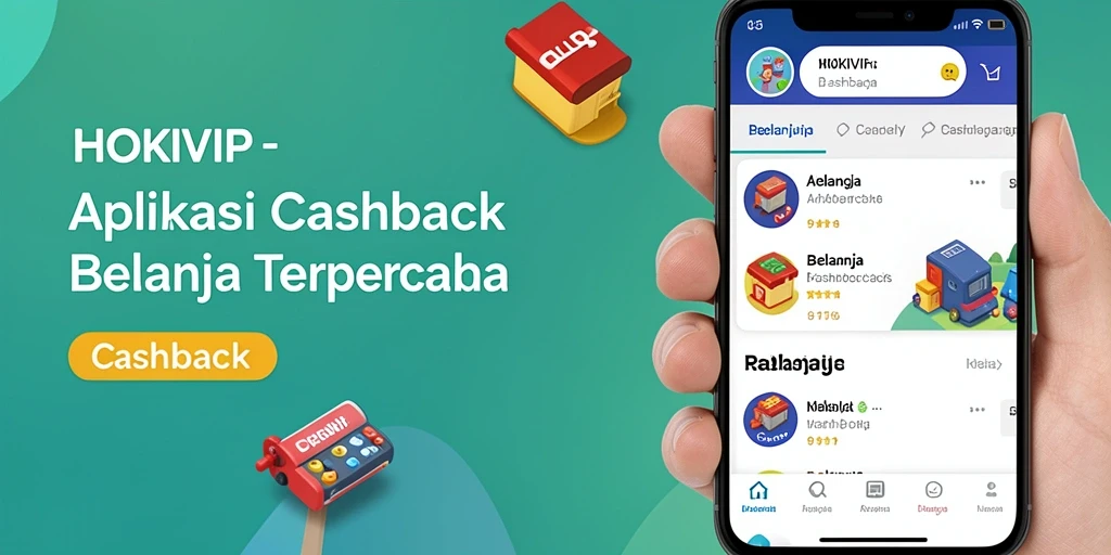 Antarmuka HOKIVIP yang menarik dan fungsional untuk cashback.