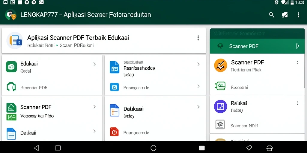 Antarmuka LENGKAP777 yang user-friendly untuk Scanner PDF.