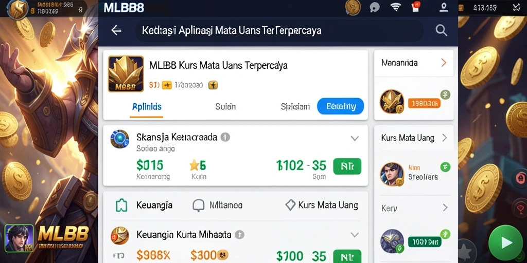 Antarmuka MLBB8 menampilkan informasi kurs mata uang secara jelas.