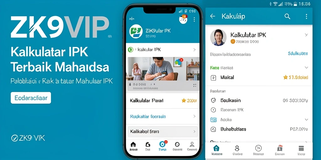 Antarmuka Kalkulator IPK ZK9VIP yang sederhana dan efektif.